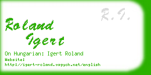 roland igert business card